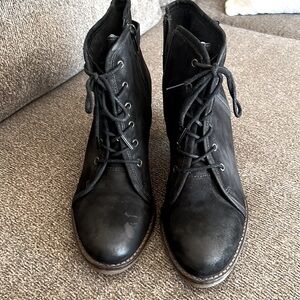 San Marina leather Distress lace up ankle boots EU 40 US 9‎